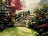 Thomas Kinkade Canvas Paintings - Stairway To Paradise